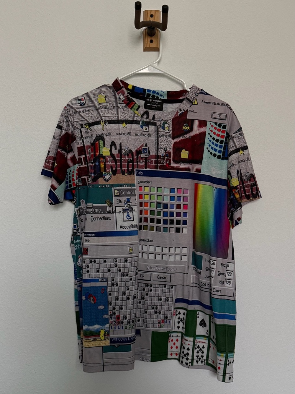 Multicolor Retro Interface Short-Sleeve Tee - Unbranded